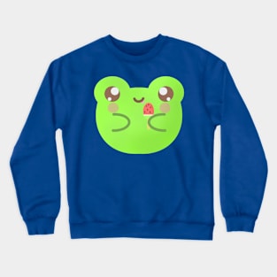 Frog eating watermelon pail Crewneck Sweatshirt